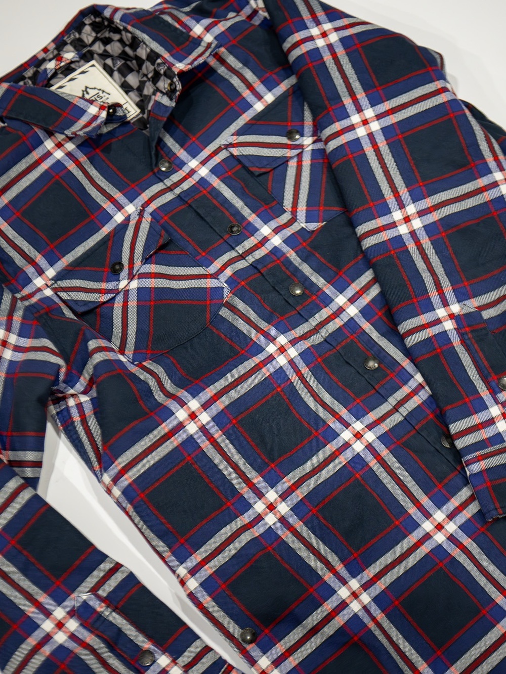 Vans mountain Edition 1993 Classic Navy Plaid Button-Up Shirt - Men's